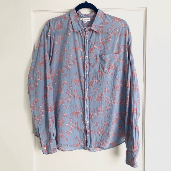 Kerry Cassill Button Down Floral Block Print Top size 3 - Picture 1 of 7